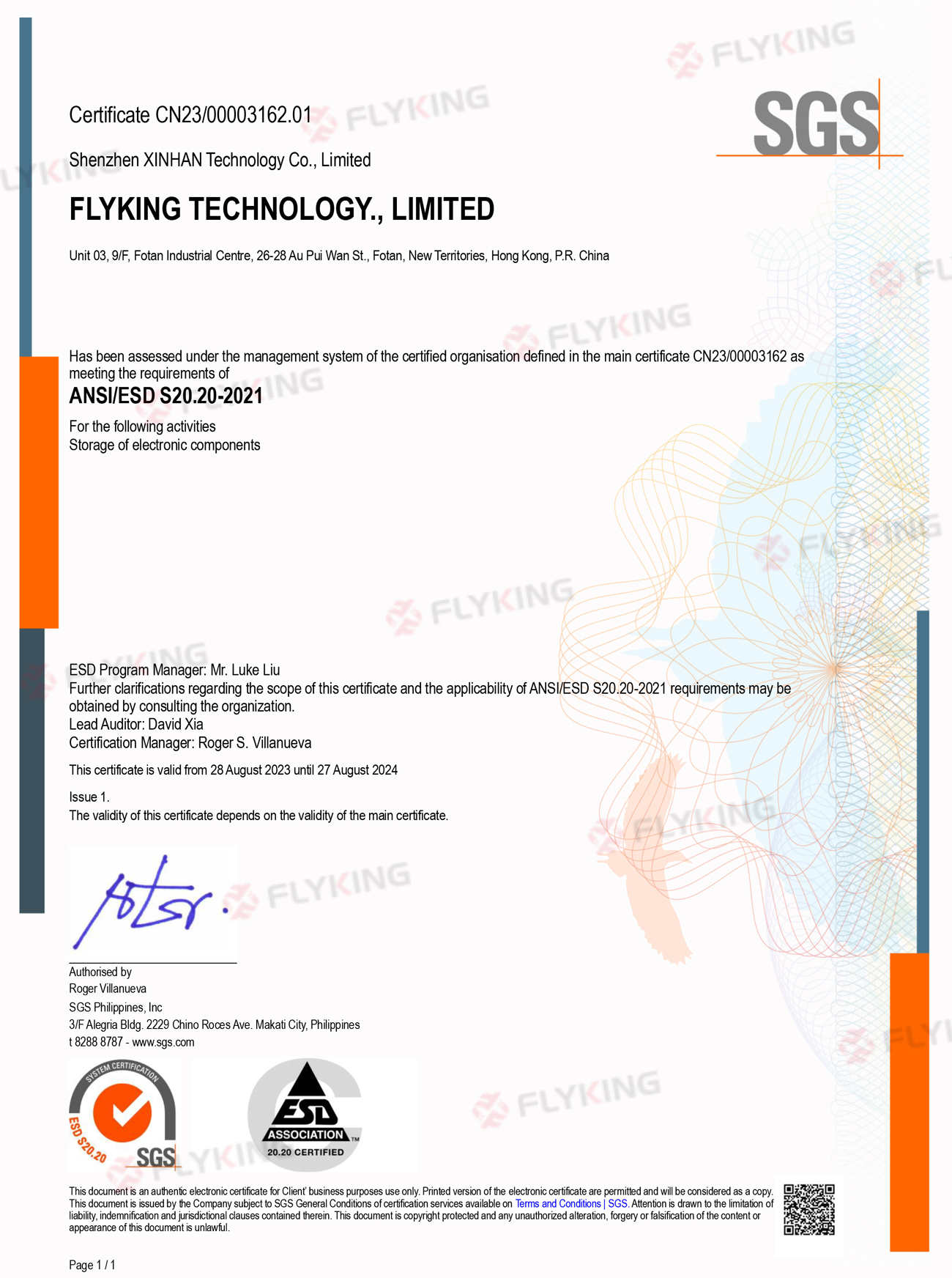 ESD Certificate