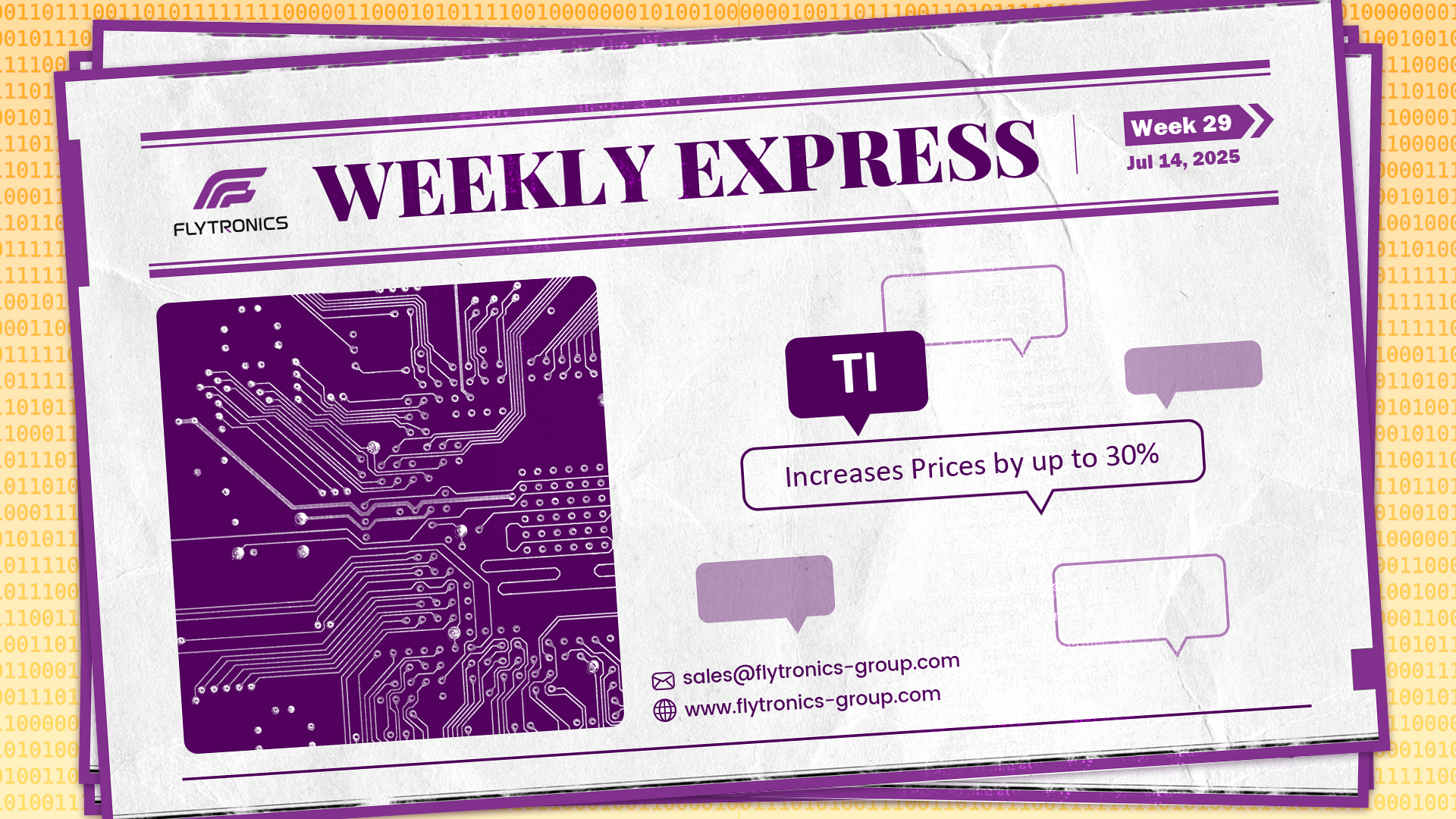 Week 29 | Flytronics Weekly Express